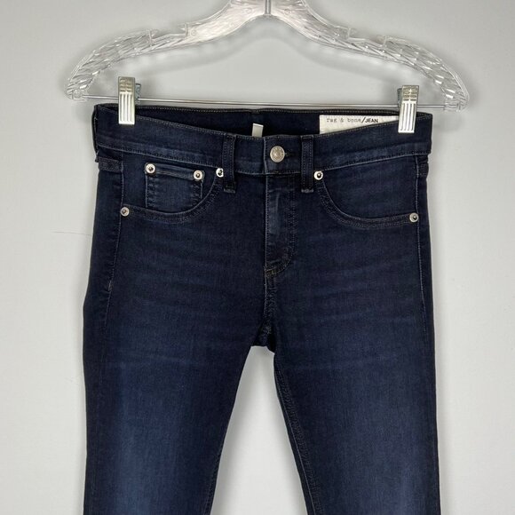 Rag & Bone Womens Capri Skinny Jeans Lynnwood Dark Blue Wash Ankle size 27 - Picture 3 of 13